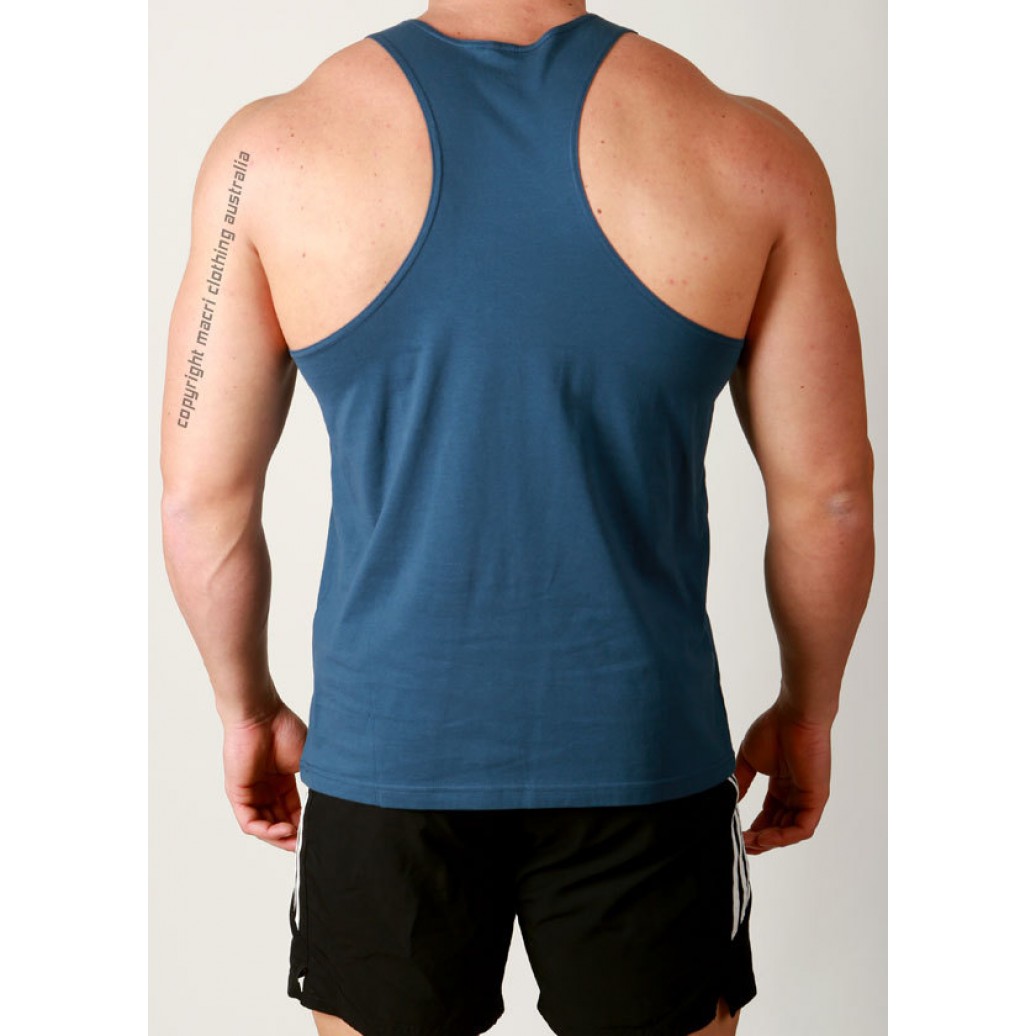 Open Side Racerback Men's MACRI Gym Apparel - Men's RACERBACK FLAT Weight Training Singlet Tank