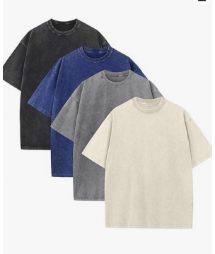 Acid Washed 220 GSM Oversized  Premium Cotton 