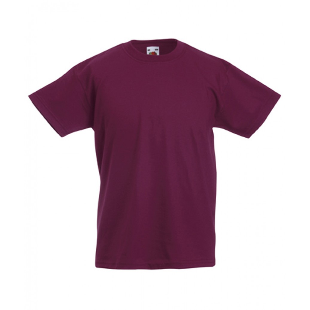 T-shirt Coton Fruit Of The Loom Enfant - Mixte - Col Rond - Tailles 1-2 Ans à 14-15 Ans