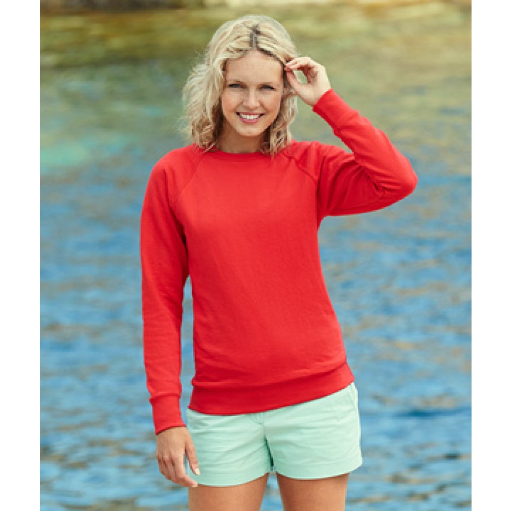 fruit of the loom damen fitnessmodels Fruit Of The Loom New Lady Fit Lightweight Raglan Sweat